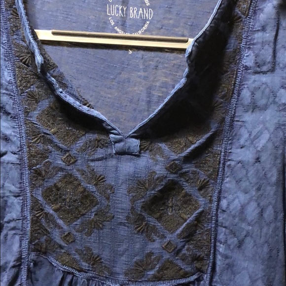 Lucky blue embroidered blouse - Picture 2 of 2